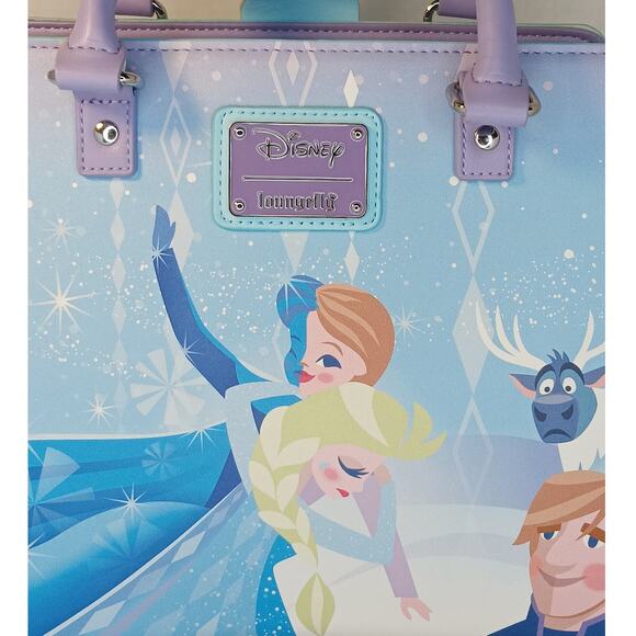 Loungefly Disney Frozen Shoulder Bag - Blue and Purple - Picture 6 of 7